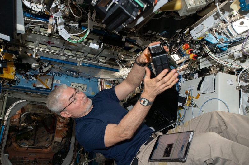 Caption: NASA astronaut works with Redwire’s MVP on the ISS. (Credit: NASA)