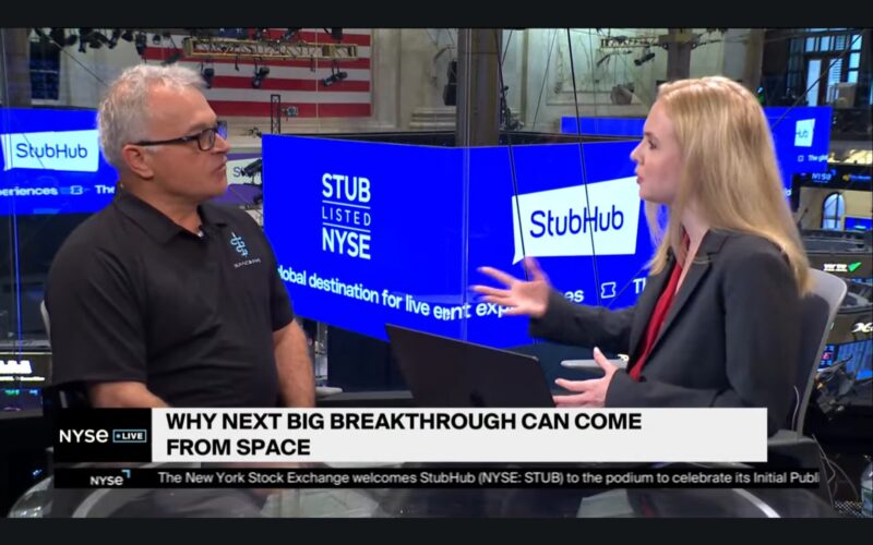 Watch: Redwire Chief Scientist Appears on NYSE Live, Discusses Latest Advancements in Space Biotech