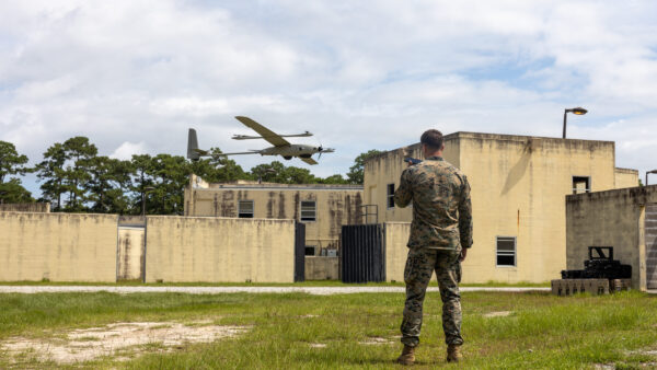 Marines with Advanced Infantry Training Battalion utilize a Vidterra Compass system to assess students